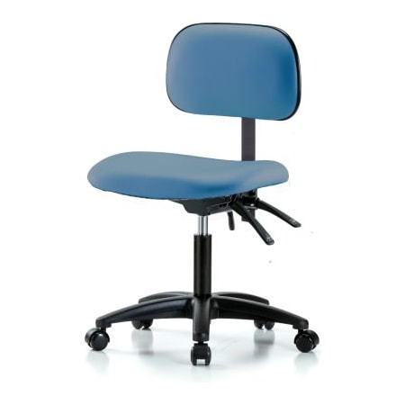 E Com Multi-Purpose Industrial Chair W/ New Voyager Vinyl - Paradise Blue EVMBCH-RG-NF-RC-2162